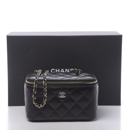 Chanel Lambskin Quilted Small Vanity Case With Chain Black 11 of 11