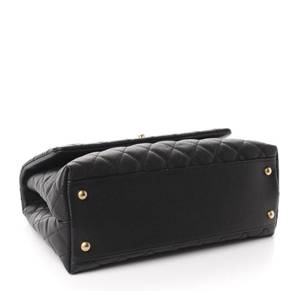 Chanel Caviar Quilted Small Coco Handle Flap Black 4 of 11