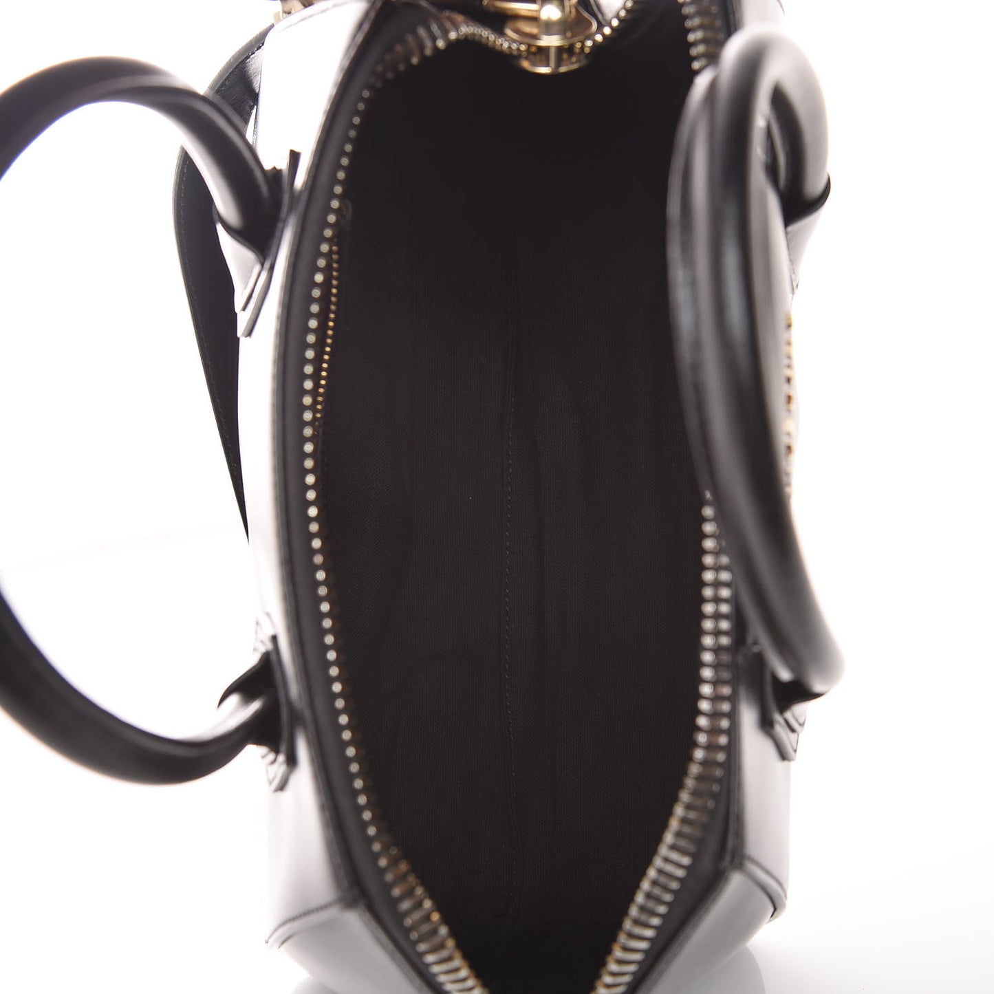 Shiny Lord Calfskin Small Antigona Black