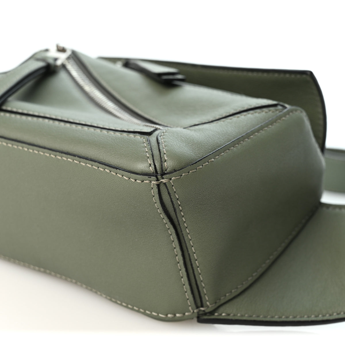 Calfskin Mini Puzzle Bumbag Dark Sage