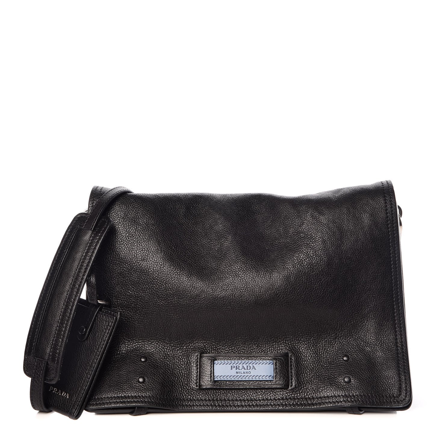 Glace Calf Etiquette Flap Black Astrale