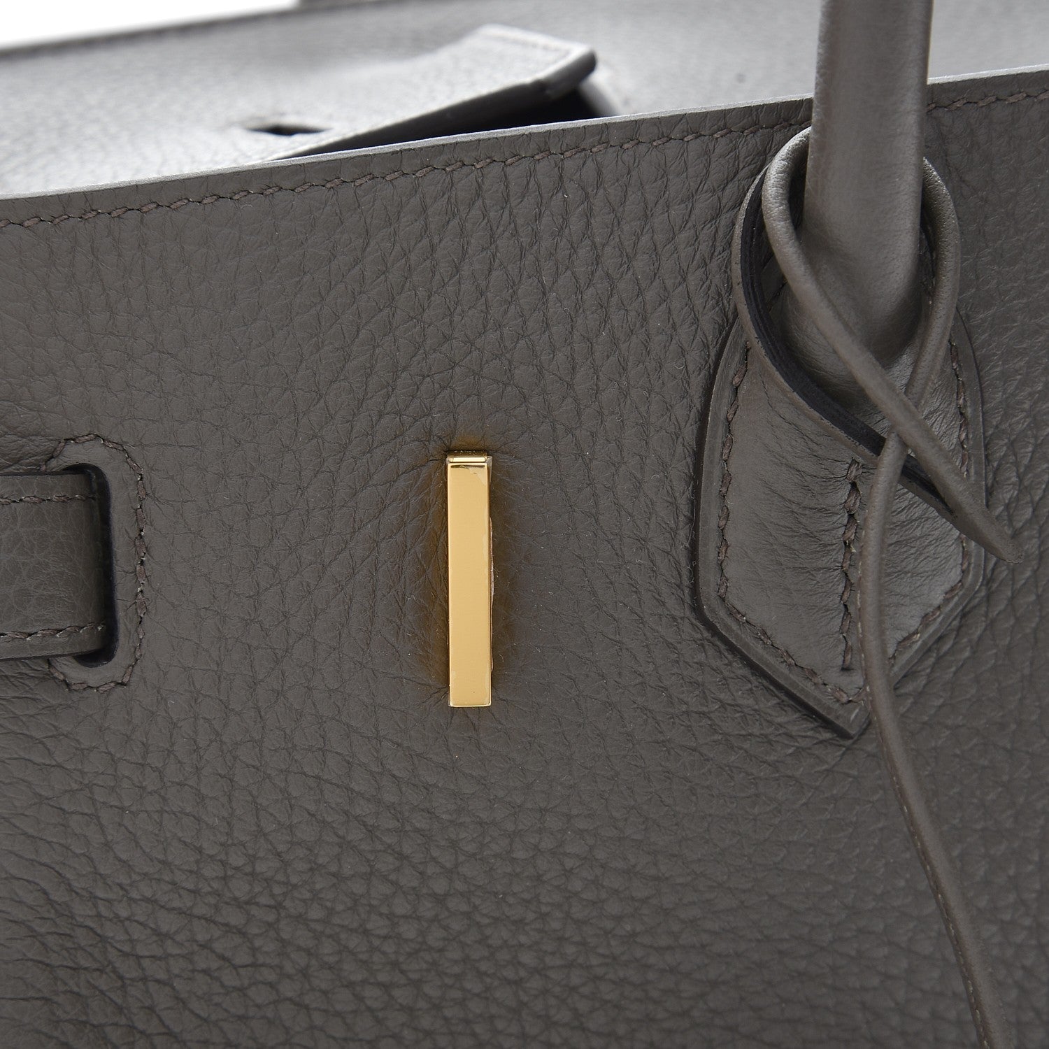 Hermes Taurillon Clemence Birkin 30 Etain 17 of 34