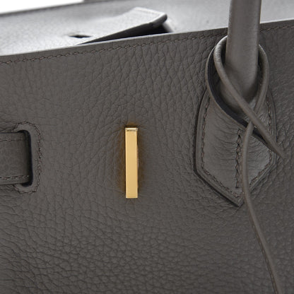 Hermes Taurillon Clemence Birkin 30 Etain 17 of 34