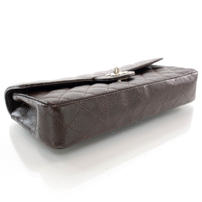 Chanel Caviar East West Flap Marron Fonce 4 of 9