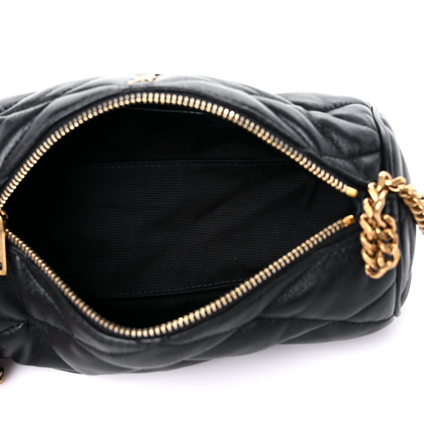 Lambskin Monogram Mini Sade Tube Bag Black