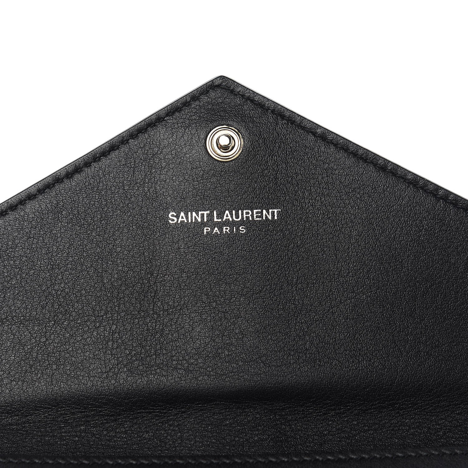 Saint Laurent Calfskin Monogram Tri Pocket Crossbody Bag Black 6 of 10