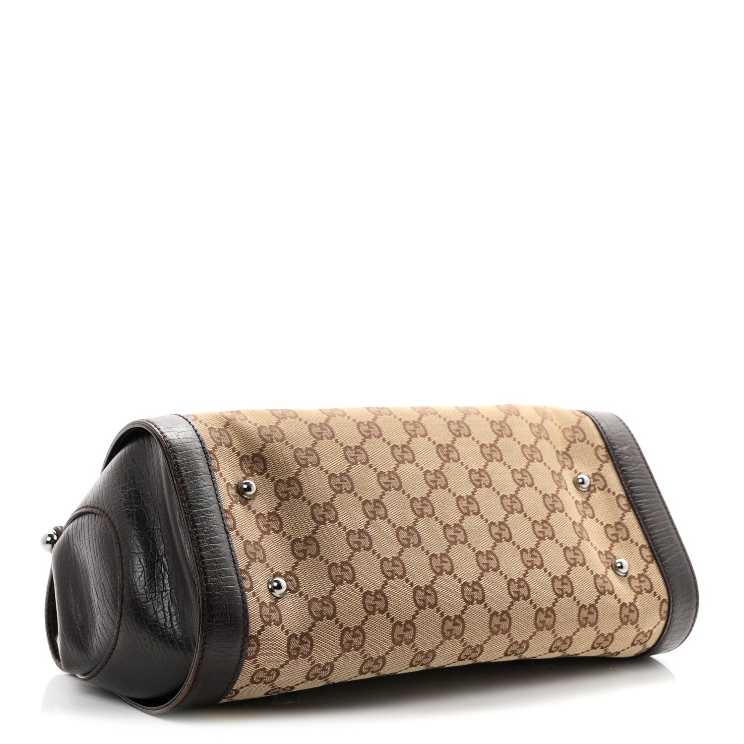 Gucci Monogram Bamboo Bullet Bag Dark Brown 4 of 11
