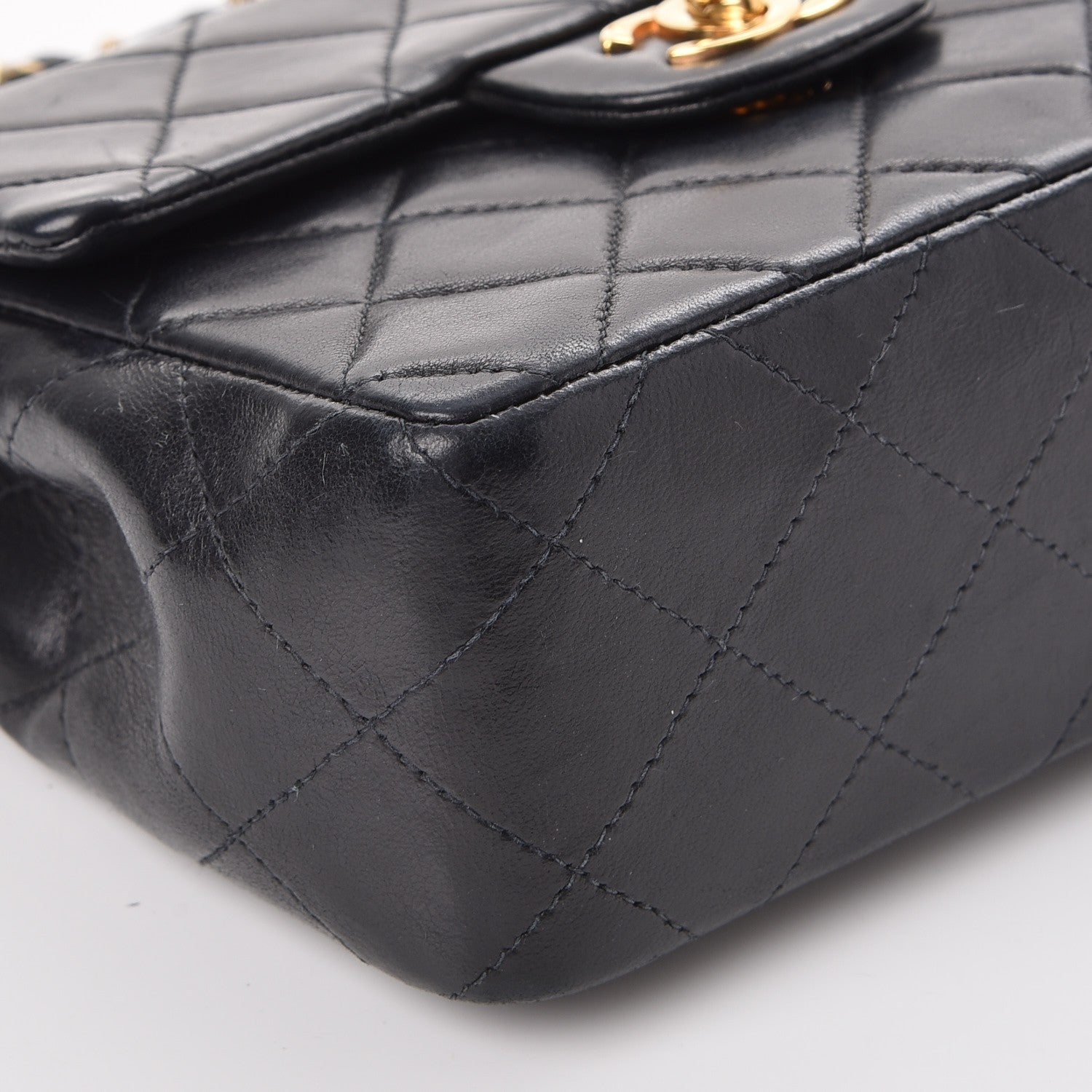 Chanel Lambskin Quilted Mini Square Flap Black 11 of 14