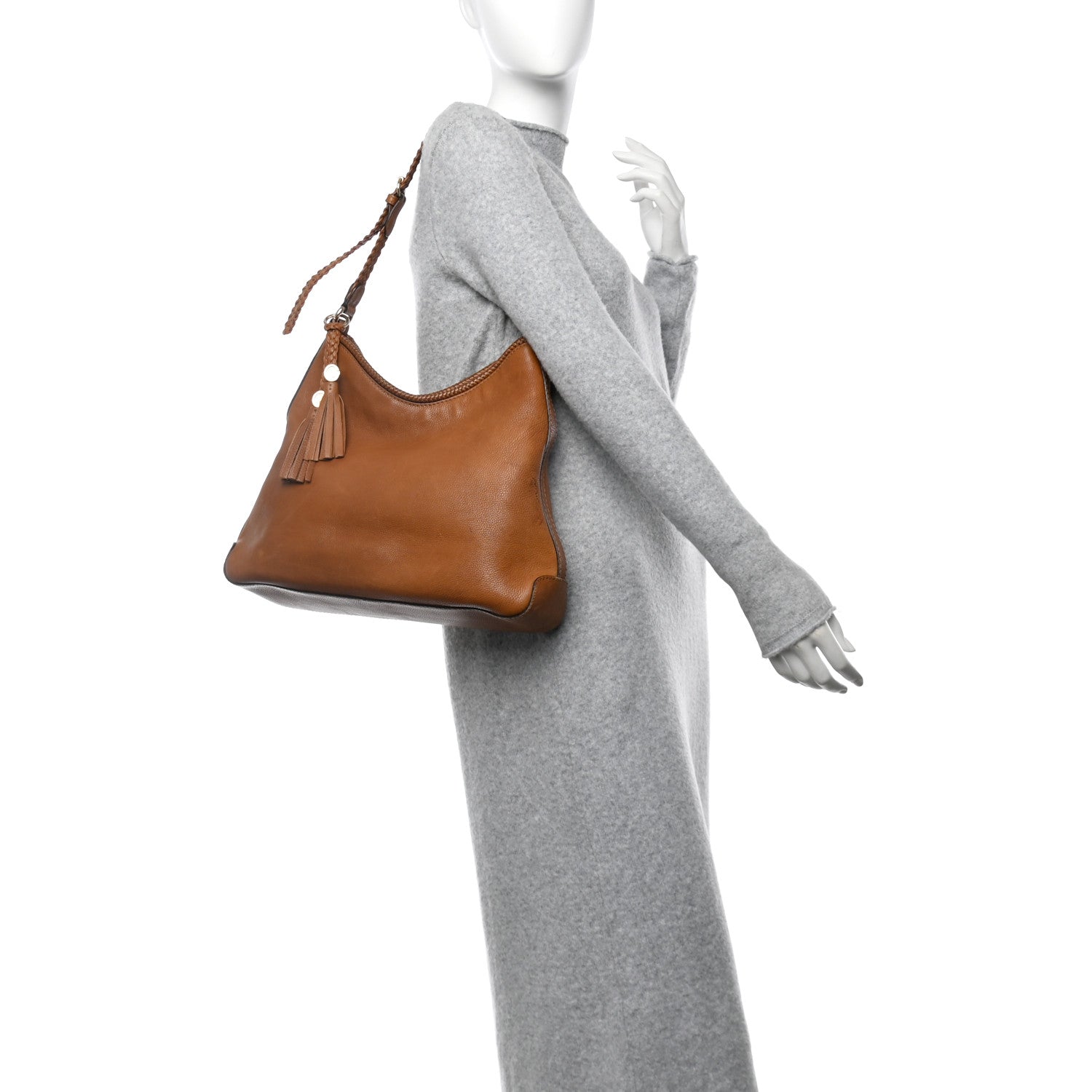 Gucci Pebbled Calfskin Medium Marrakech Hobo Brown 2 of 12
