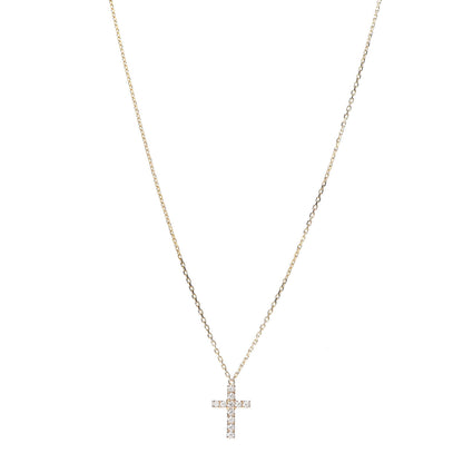 Cartier 18K Pink Gold Diamond Symbols Cross Pendant Necklace 1 of 6