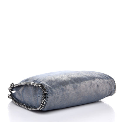 Stella McCartney Metallic Shaggy Deer Falabella Fold Over Tote Blue Lagoon 4 of 7