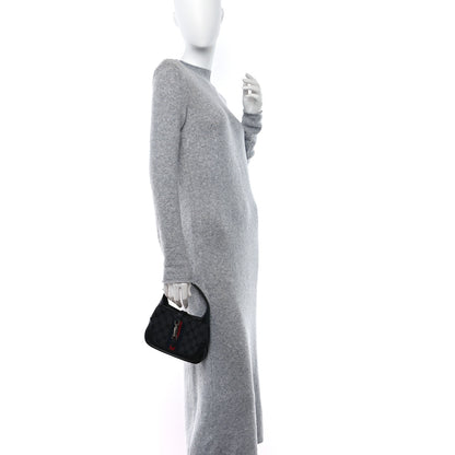 Gucci X BALENCIAGA BB Monogram Calfskin Web Mini Jackie 1961 Hobo Black 3 of 8