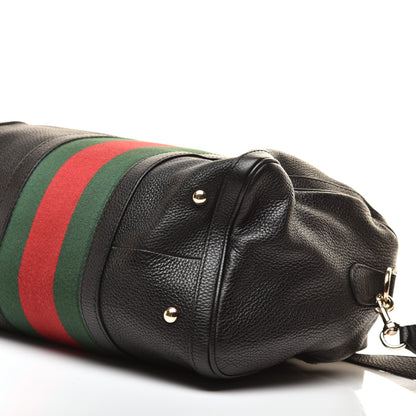 Gucci Calfskin Vintage Web Medium Boston Black 7 of 9