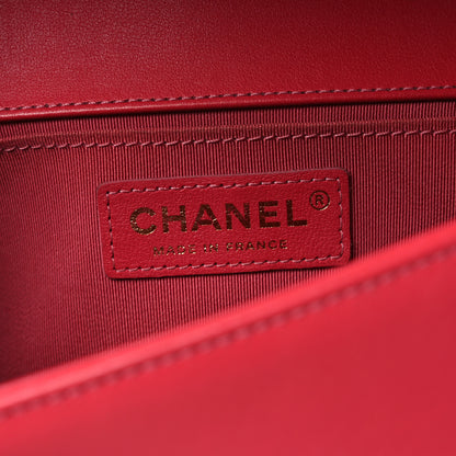 Chanel Calfskin Chevron Quilted Medium Boy Flap Pink 6 of 16