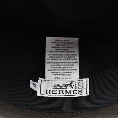 Hermes Cashmere Deerskin Funk Drap Hat 61 Ecorce Marron 6 of 7