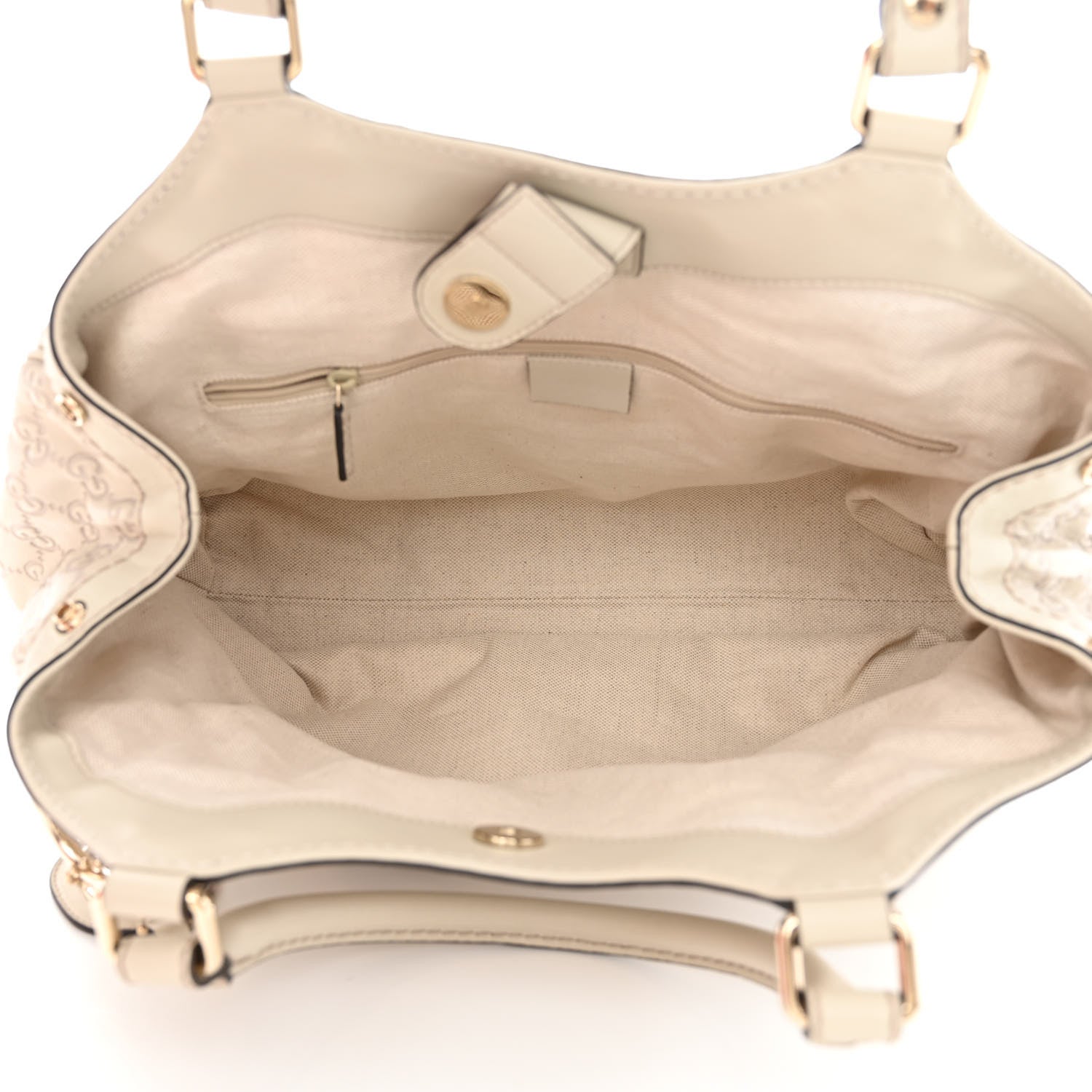 Gucci Guccissima Medium Sukey Tote Mystic White 5 of 8