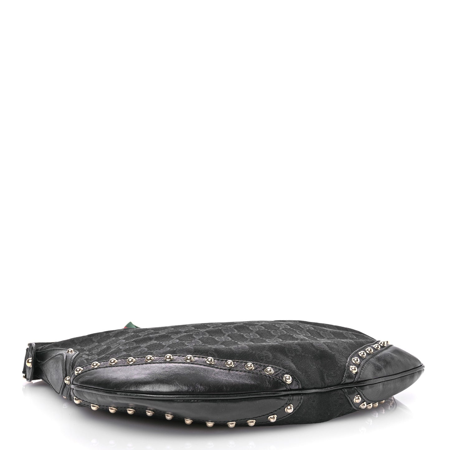 Calfskin Embossed Monogram Studded Pelham Messenger Bag Black