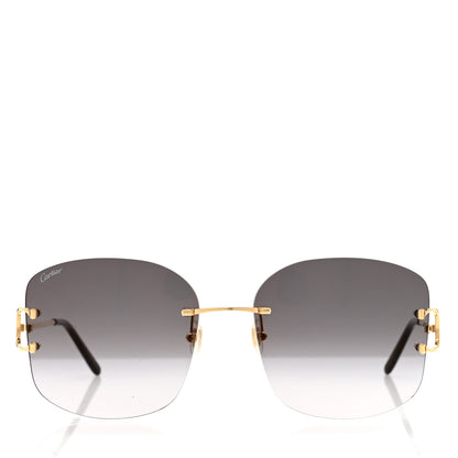 Cartier Metal C Decor Sunglasses CT0037RS Gold 2 of 8