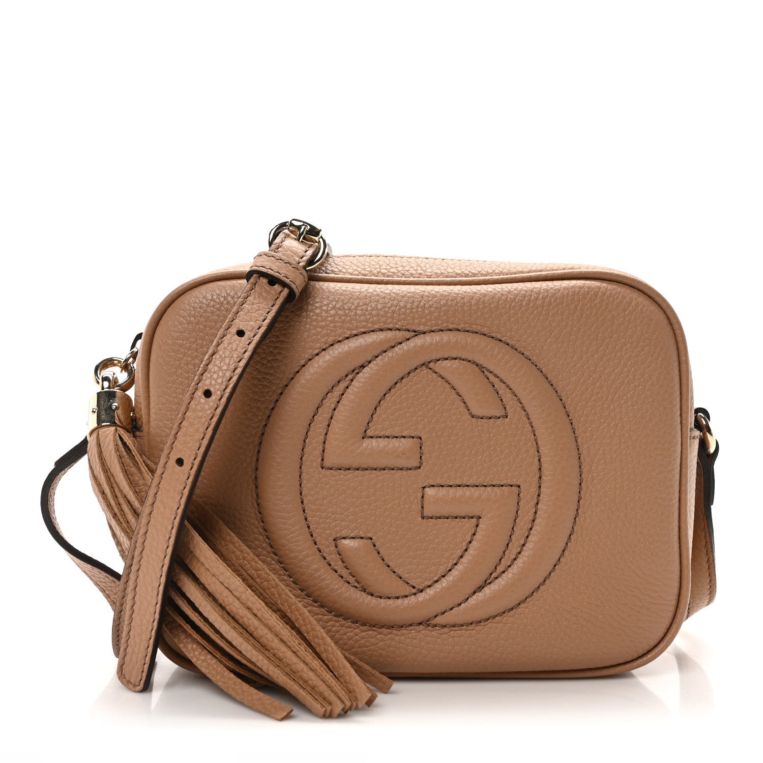 Gucci Pebbled Calfskin Small Soho Disco Bag Camelia 1 of 11