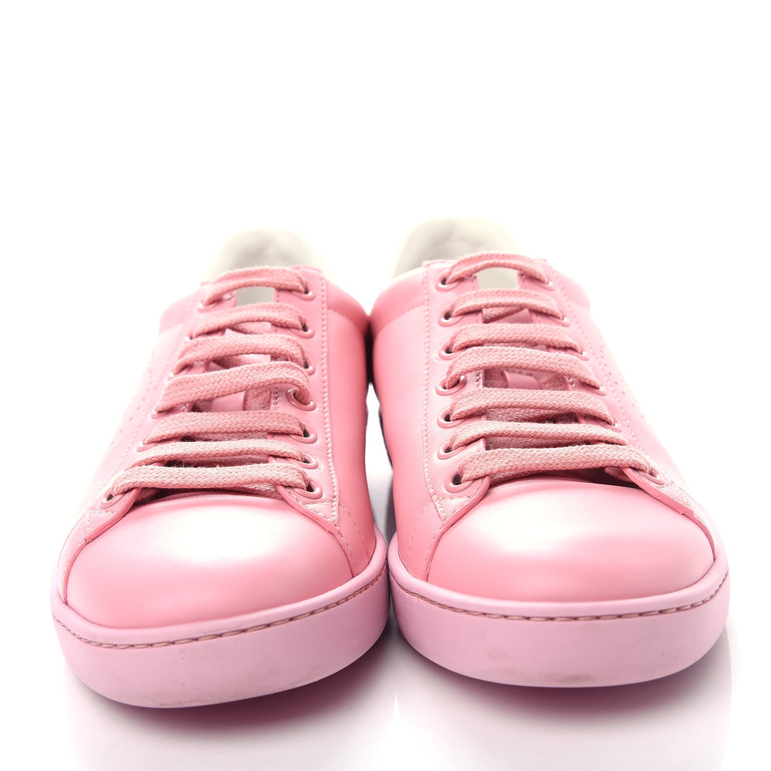 Gucci Calfskin Interlocking G Perforated Womens Ace Sneakers 36 Wild Rose Lapis 4 of 11