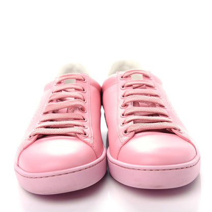 Gucci Calfskin Interlocking G Perforated Womens Ace Sneakers 36 Wild Rose Lapis 4 of 11