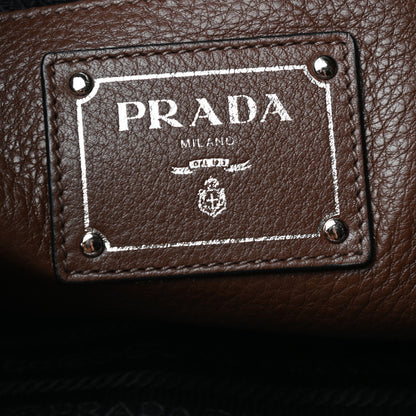 Prada Vitello Daino Side Zip Tote Tabacco 6 of 9