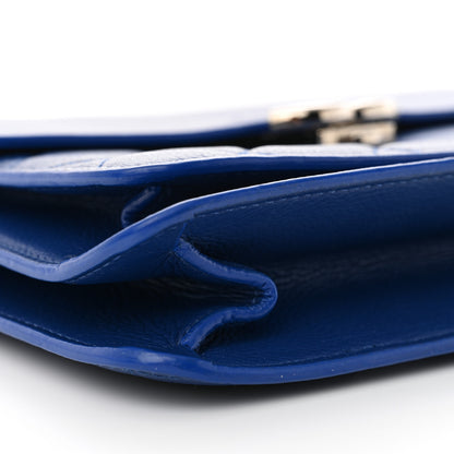 Chanel Grained Calfskin Quilted Large CC Box Flap Blue 9 of 11