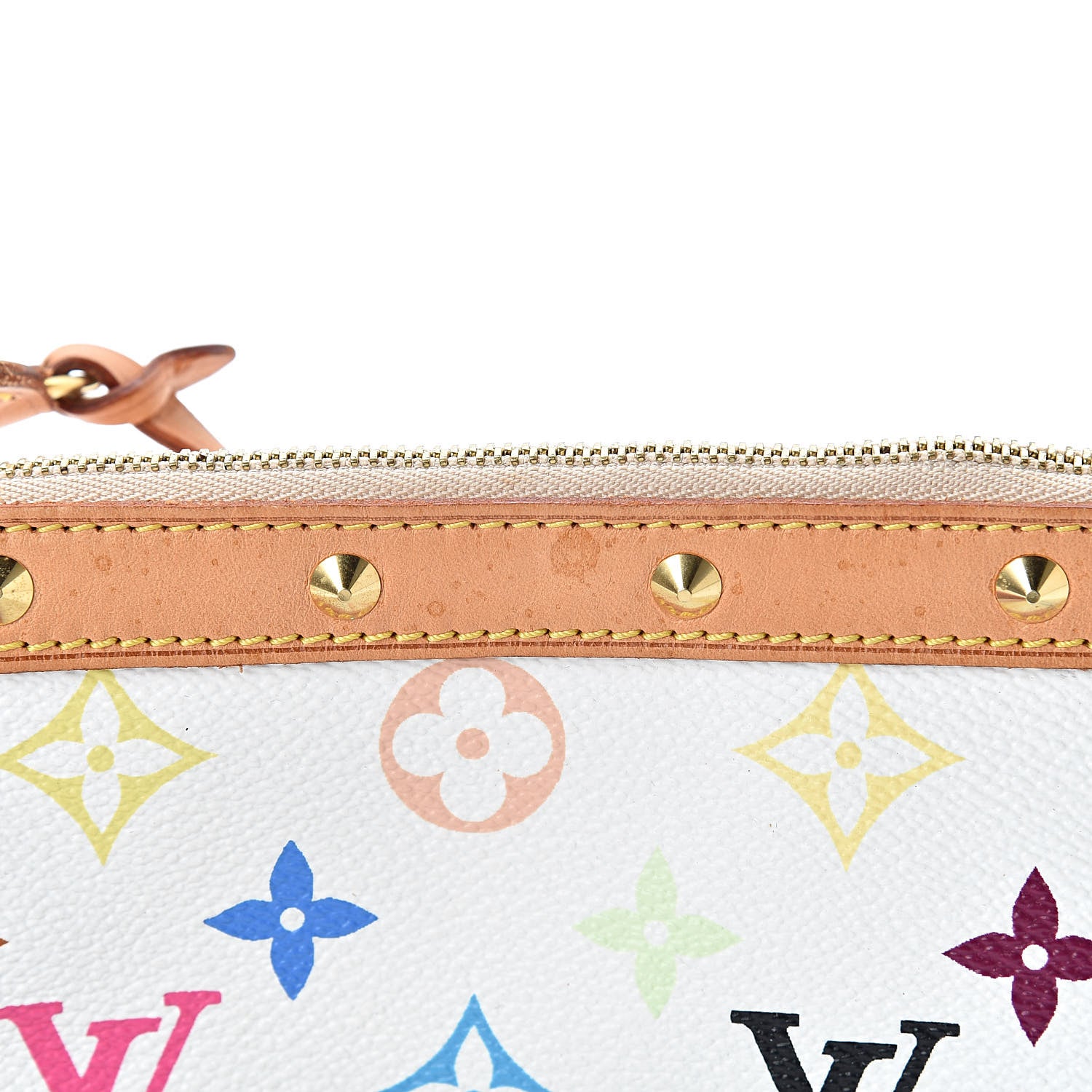 Louis Vuitton Monogram Multicolor Pochette Accessories White 13 of 14