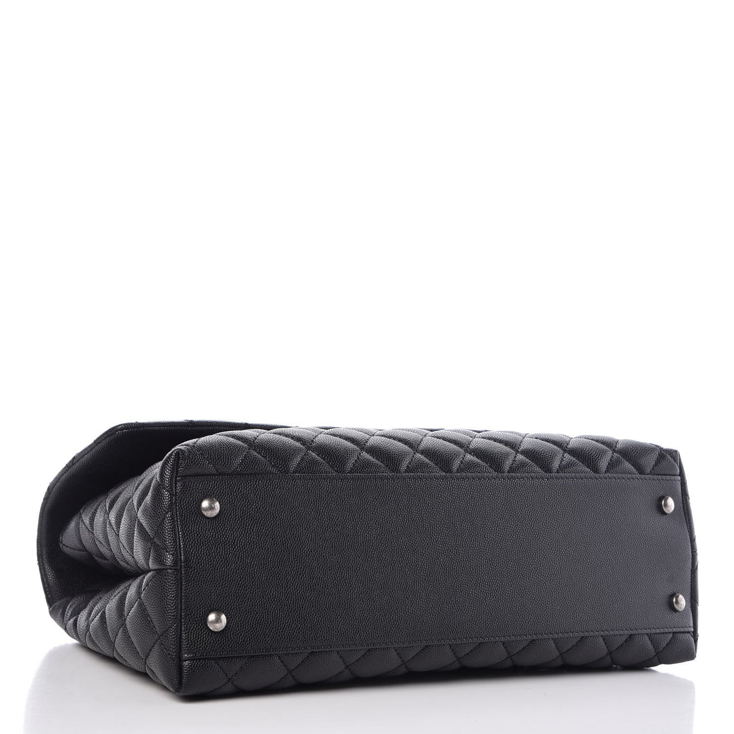 Caviar Quilted Medium Coco Handle Flap Black