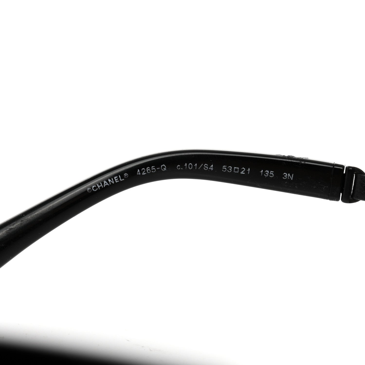 Chanel Metal Calfskin Round Chain Sunglasses 4265-Q Black 5 of 10