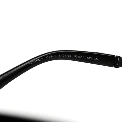 Chanel Metal Calfskin Round Chain Sunglasses 4265-Q Black 5 of 10