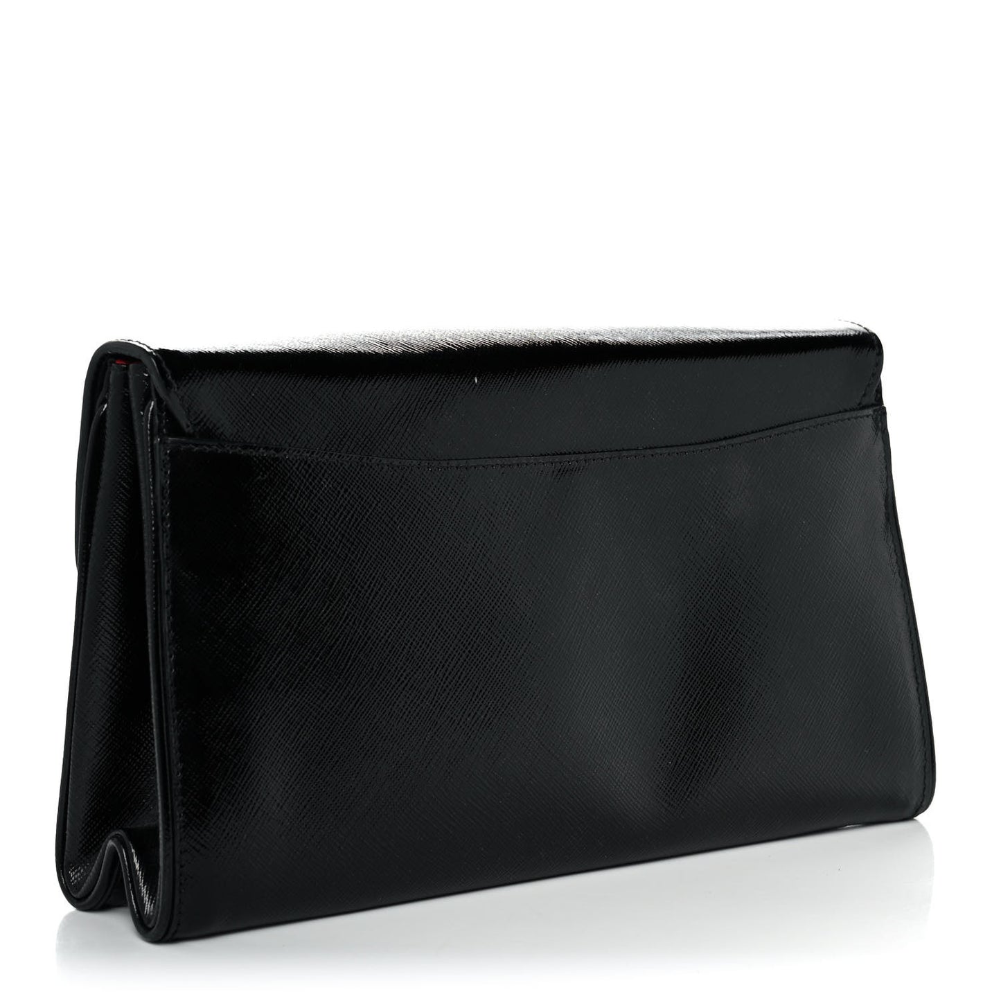 Vernice Saffiano Clutch Black