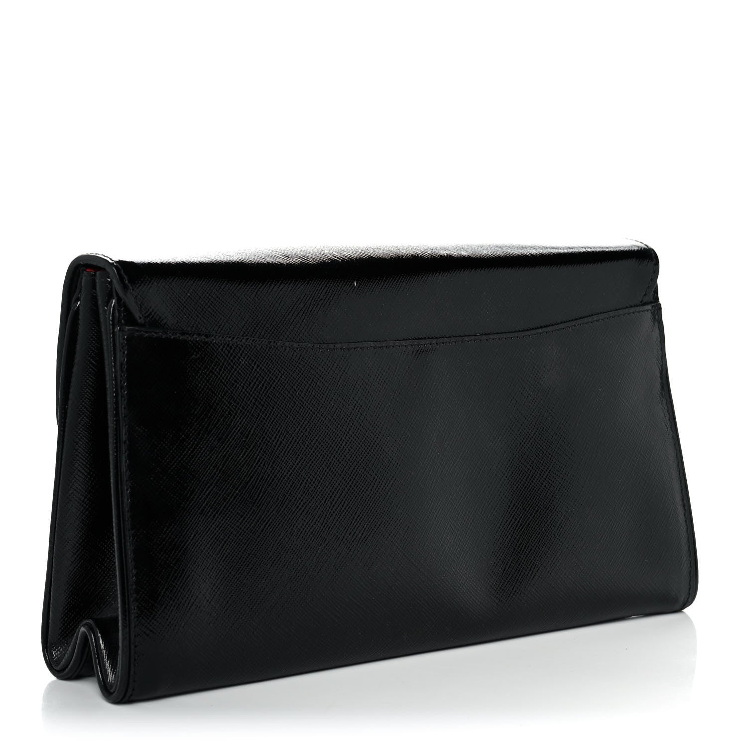 Prada Vernice Saffiano Clutch Black 3 of 13