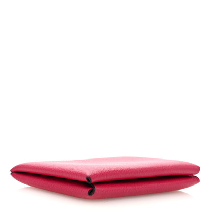 Hermes Chevre Mysore Calvi Card Case Rose Extreme 4 of 6