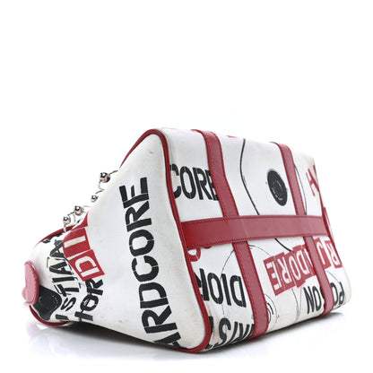 Christian Dior Canvas Hardcore Pierced Boston Black Red White 4 of 10