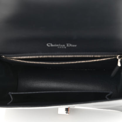 Christian Dior Metallic Patent Micro-Cannage Small Diorama Flap Bag Silver 4 of 9
