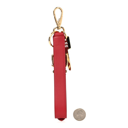 Miu Miu Calfskin Trick Key Ring Bag Charm Red 2 of 5