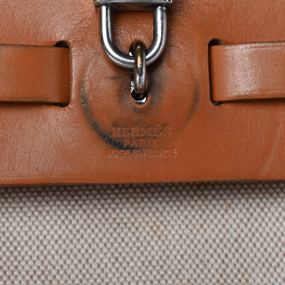 Hermes Toile Vache Calfskin Herbag 30 PM Natural 7 of 16