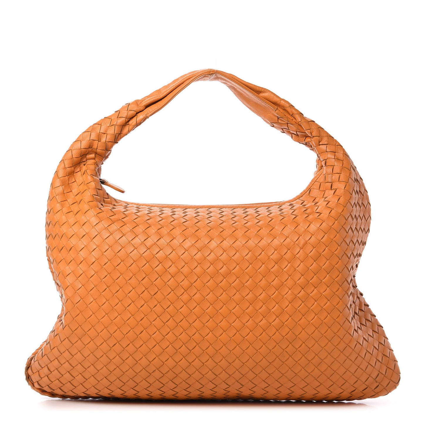 Nappa Intrecciato Large Veneta Hobo Orange