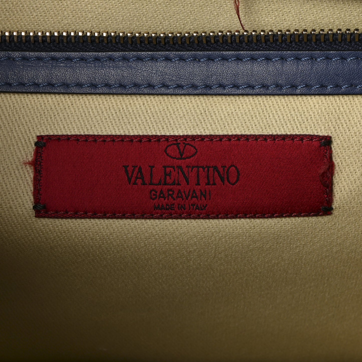 Vitello Medium Glam Lock Rockstud Flap Indigo