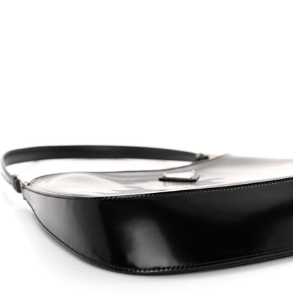 Prada Spazzolato Cleo Shoulder Bag Black 8 of 9
