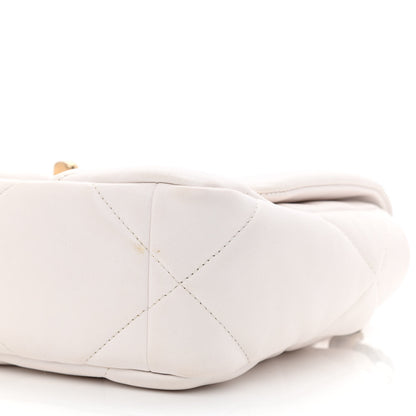 Chanel Lambskin Quilted Medium Chanel 19 Flap White 10 of 12