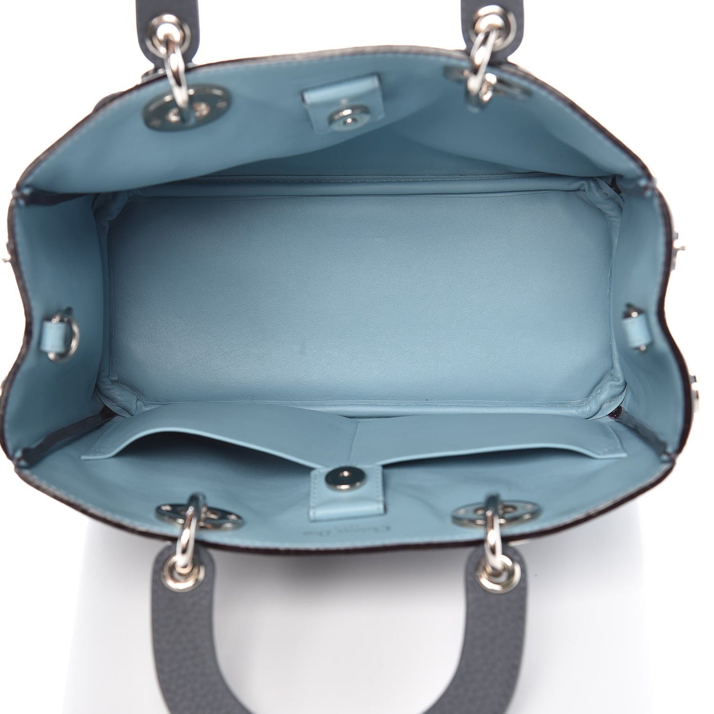 Bullcalf Mini Diorissimo Tote Grey Blue