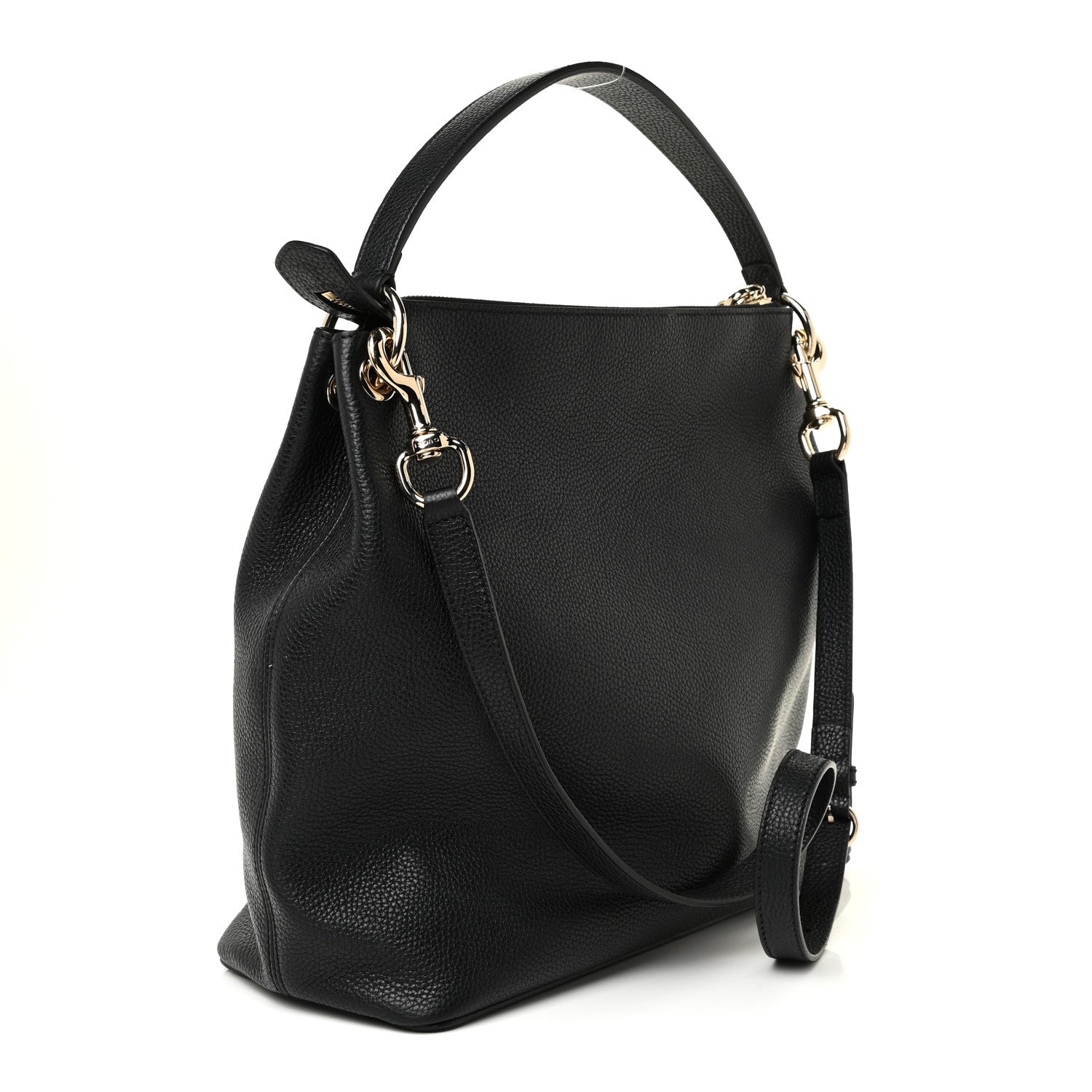 Gucci Pebbled Calfskin Large Soho Hobo Black 2 of 13
