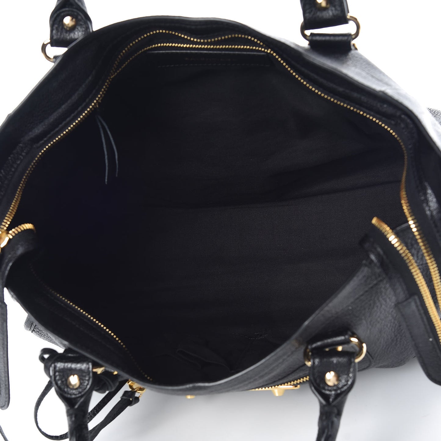 Chevre Gold Metallic Edge Hardware City Black