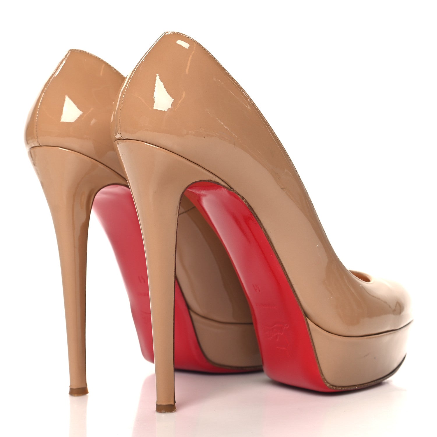 Christian Louboutin Patent Bianca 140 Pumps 41 Nude 1679409