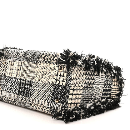 Christian Dior Tweed Fringe Medium Lady Dior White Black 10 of 10