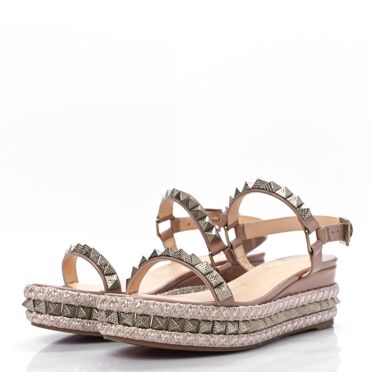 Calfskin Cubiste Pyraclou 60 Platform Sandals 39 Nude