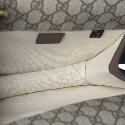 Gucci GG Supreme Monogram Web Small Neo Vintage Double Flap Messenger Bag Beige New Acero 7 of 12