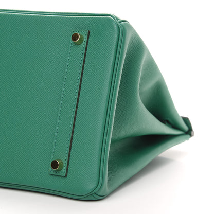 Hermes Epsom Birkin 35 Vert Vertigo 9 of 11